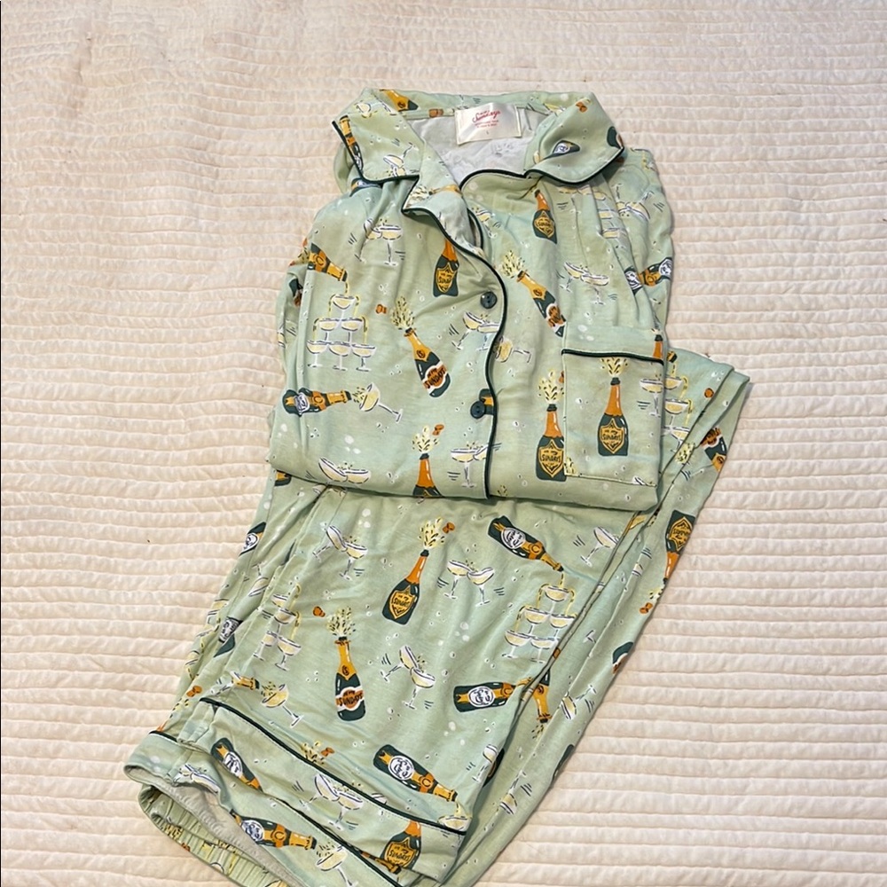 In My Sundays Champagne Themed Pajamas